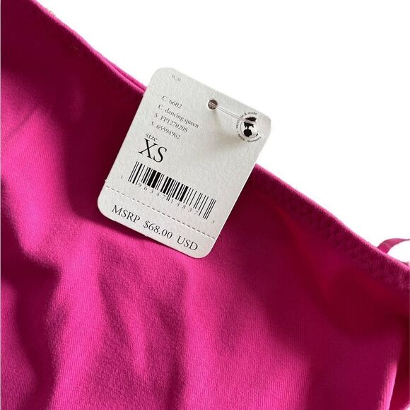 NWT Free People Somethin’ Bout You Puff Sleeve Bright Pink Bodysuit XS - Picture 6 of 6